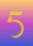 矢量线条数字5