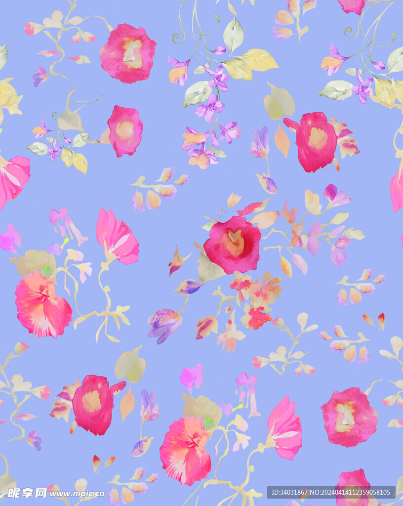 水彩花