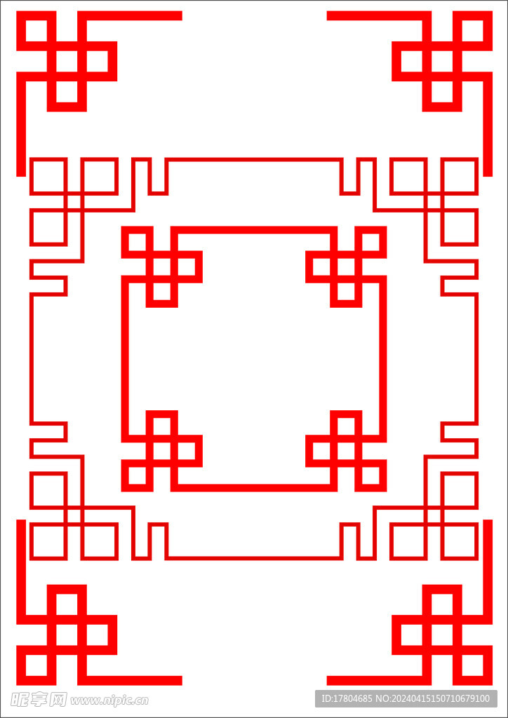 中式花纹边框