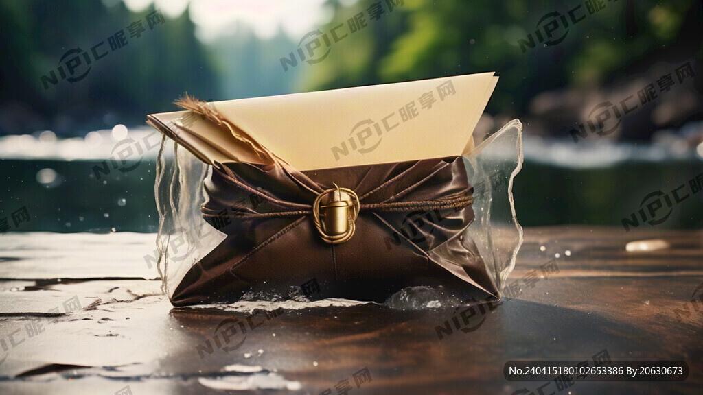 漂流瓶里面装着信封