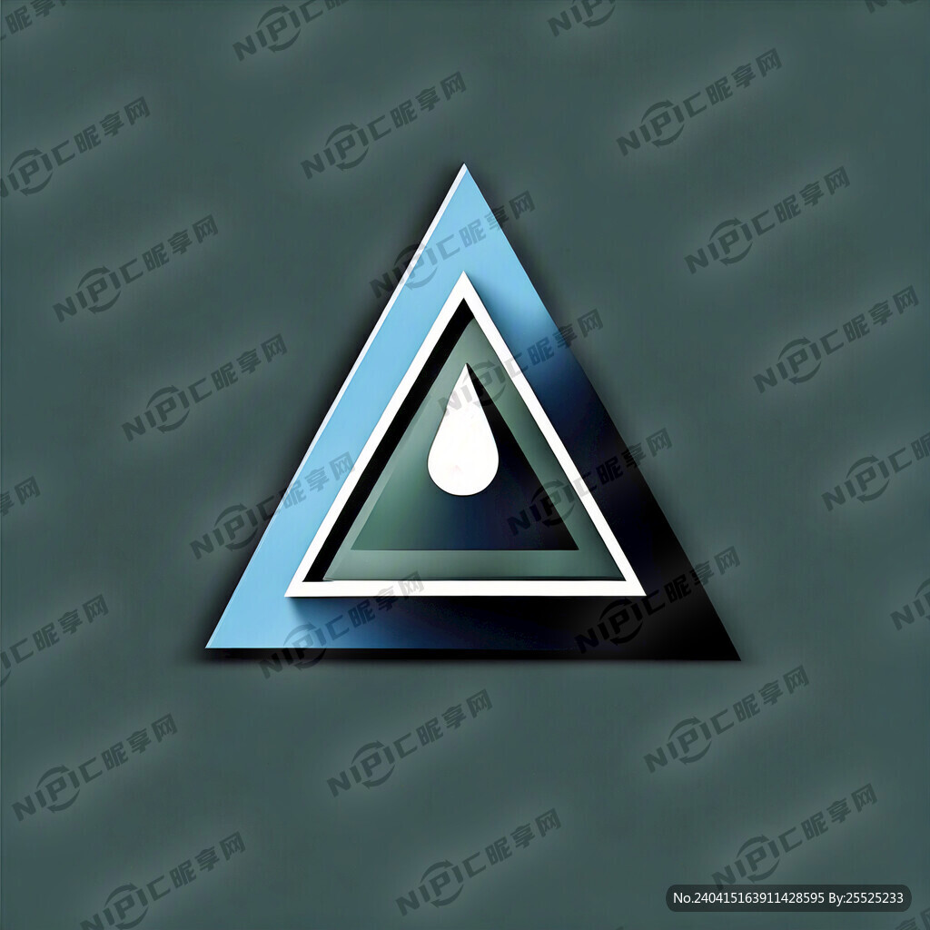 蓝色和绿色 带三角型元素 简洁