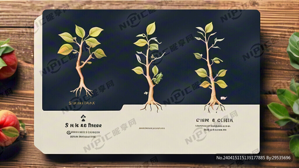 果树苗 名片版式设计 简约大气