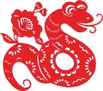大红蛇年吉祥富贵花