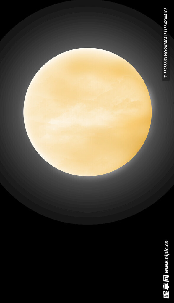 红色黄色手绘太阳月亮插画