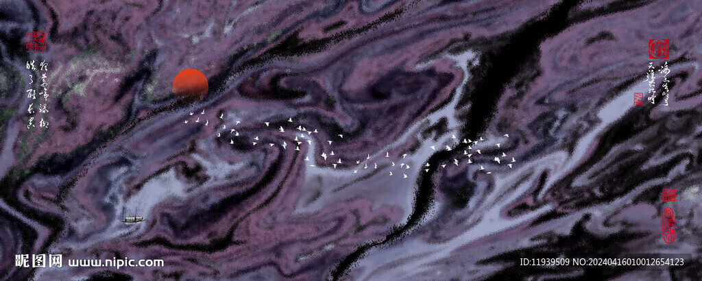 禅意水墨画