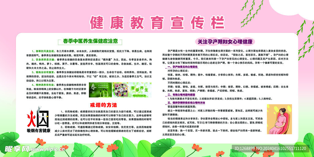健康教育 春季中医养生 戒烟 