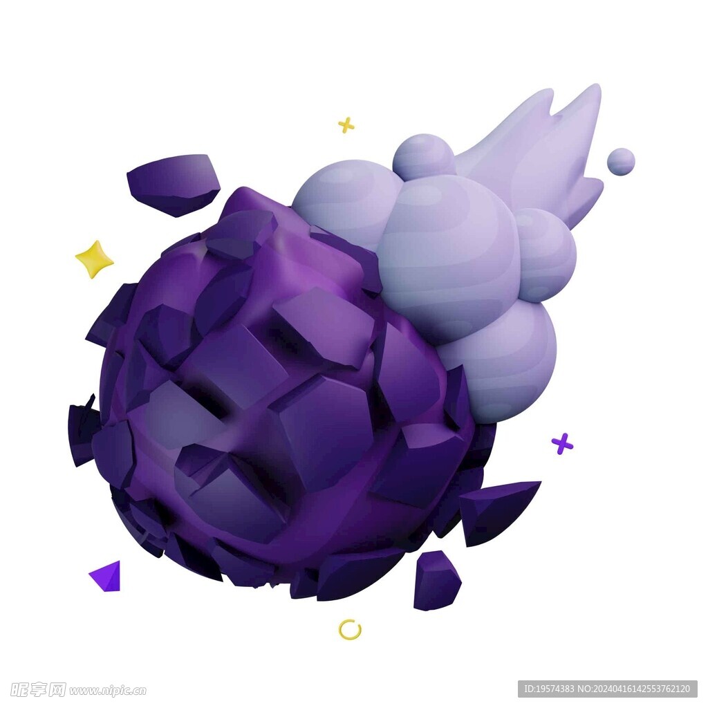 C4D模型 小行星