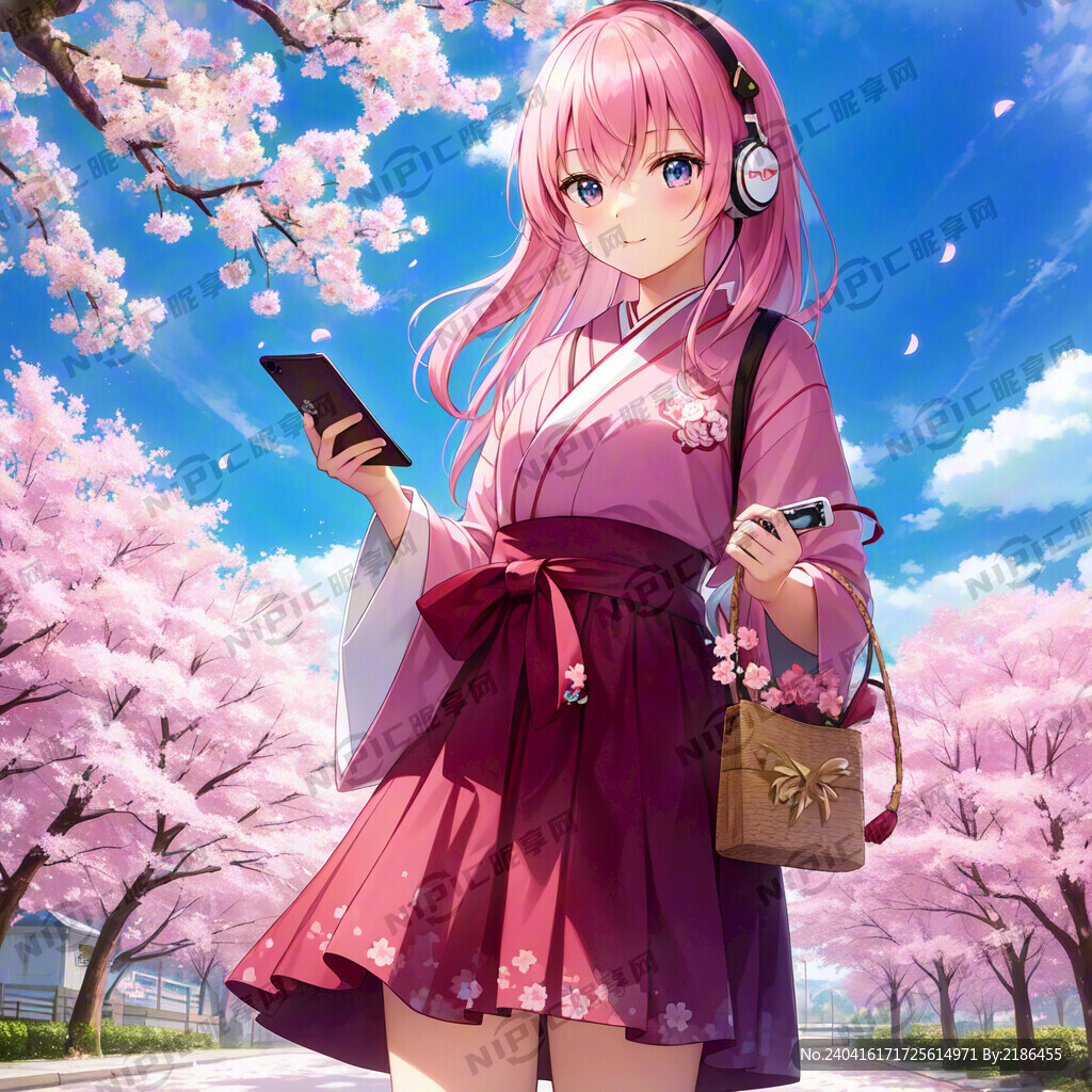 日系少女 粉色 樱花系列