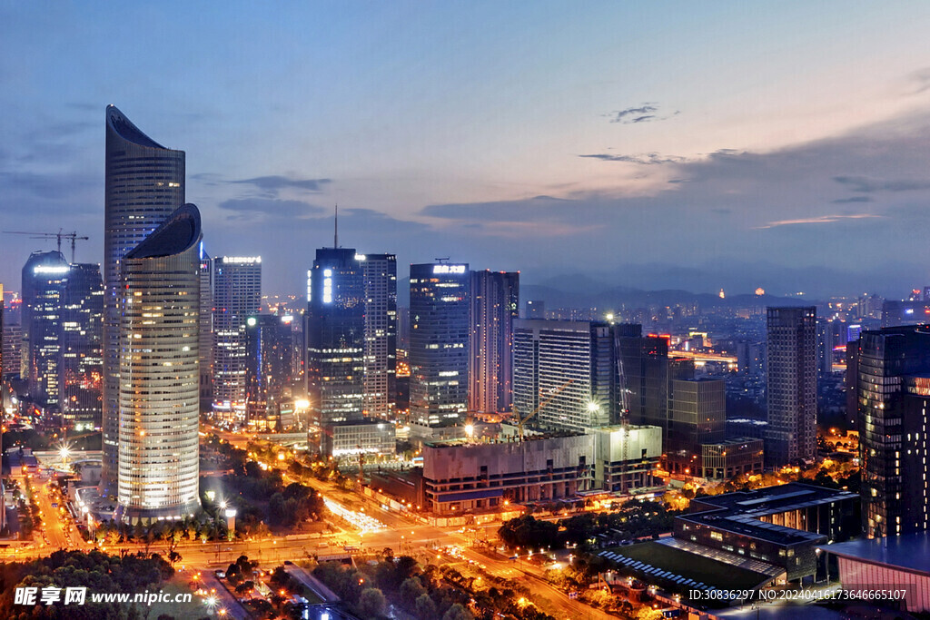 城市交通夜景