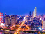 金色城市夜景