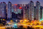 金色城市夜景