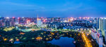 蓝色城市夜景