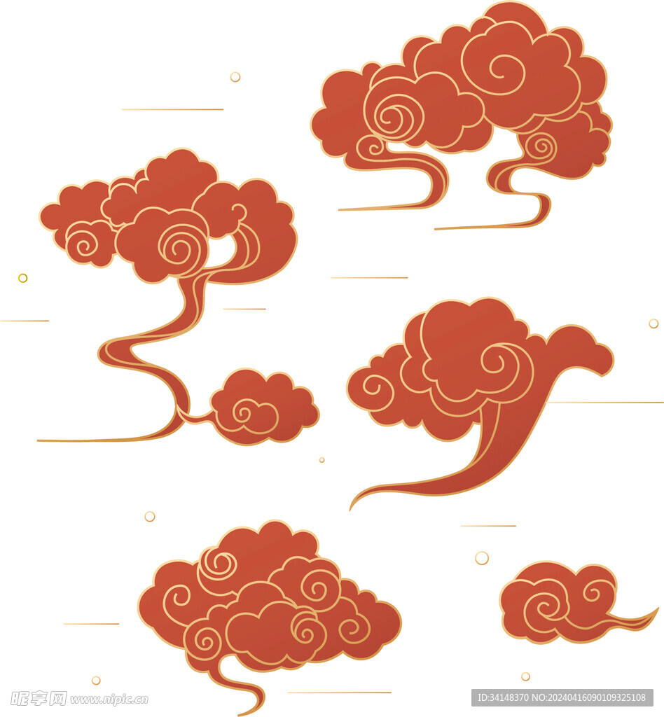 红色祥云素材