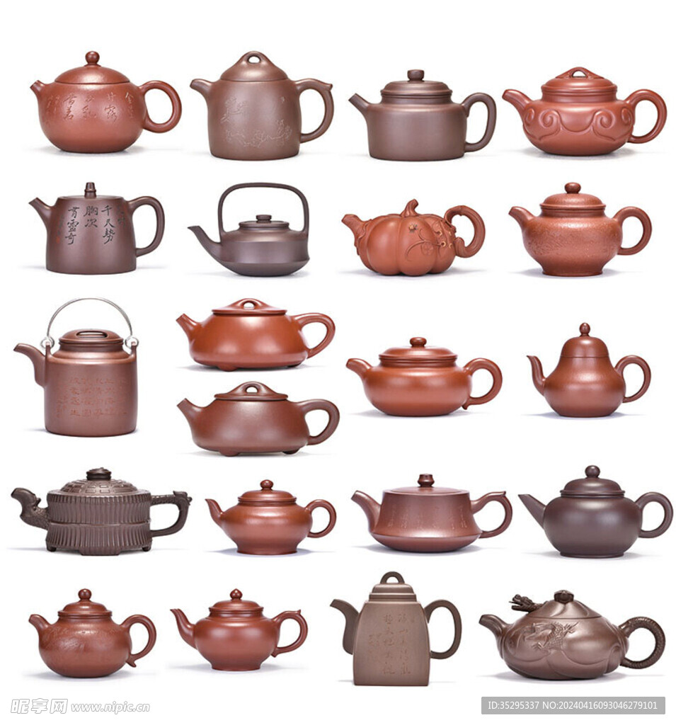 宜兴紫砂茶壶传统器型分层素材