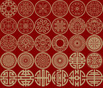 中式古典纹样免抠传统月饼