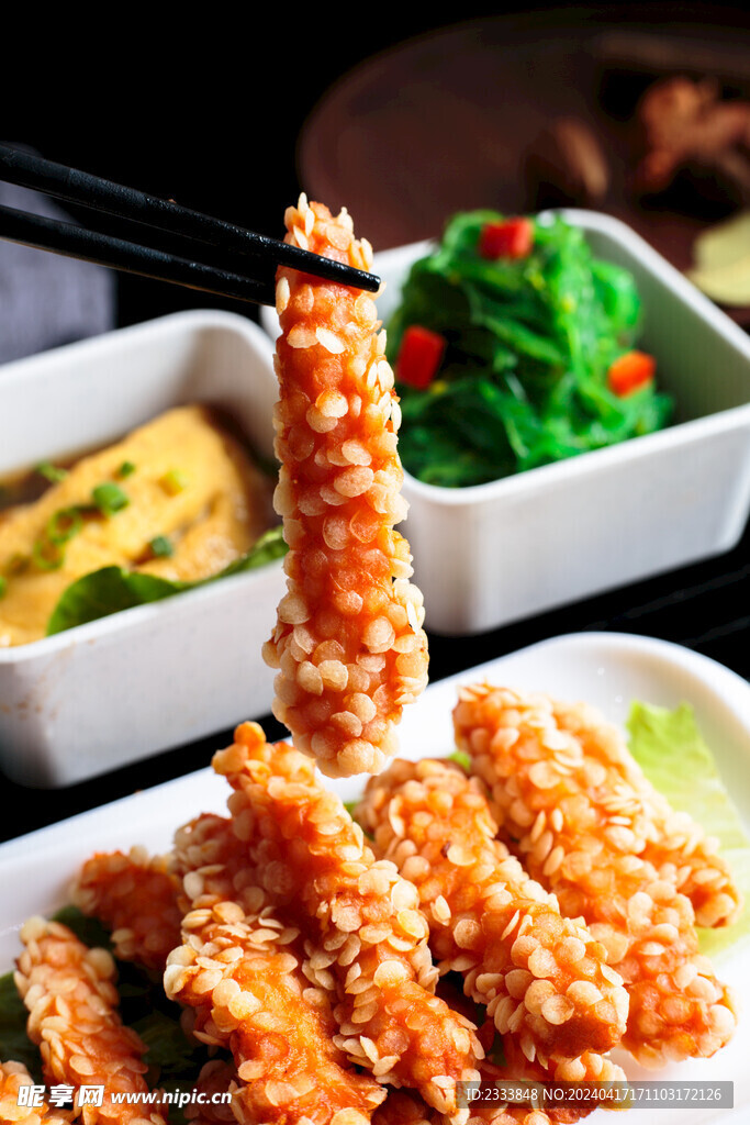 鸡柳套餐饭摄影