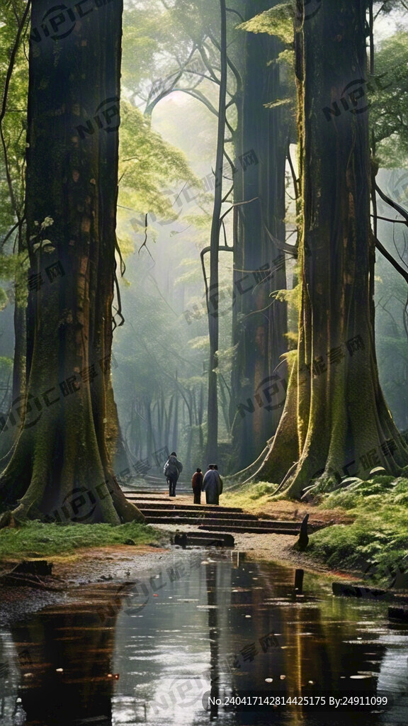 大树茂密的场景