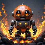 土豆  机器人  火  科技  中国风