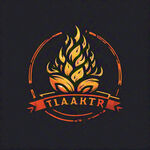 一个标志里面要有火科技感和土豆