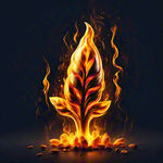 一个标志里面要有火和土豆 炫酷科技