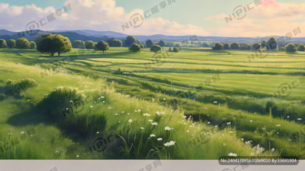 春天的田野 草地 绿色田野