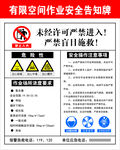 有限空间作业安全告知牌