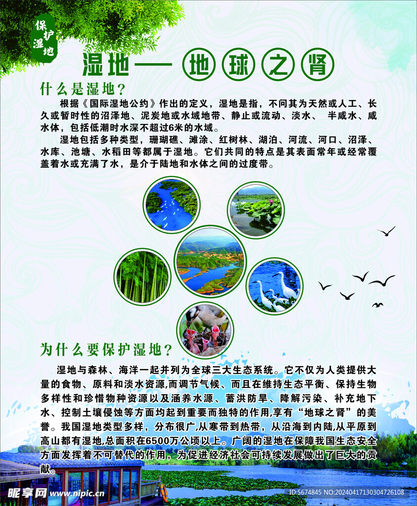 小微湿地广告画