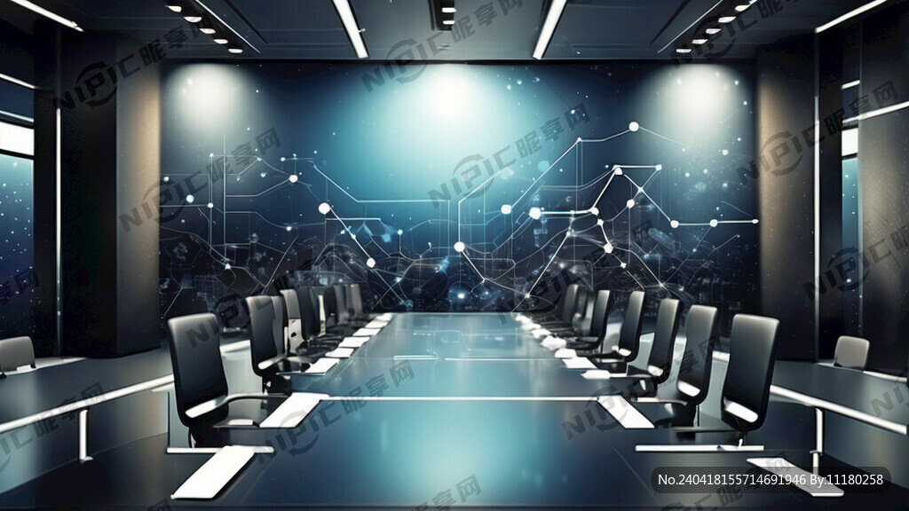 AI创作图工作会议背景图 科技风nipic.com-昵图网