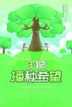 植树节海报