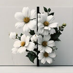 四方，连续，简约，简单，白色，小花，小碎花