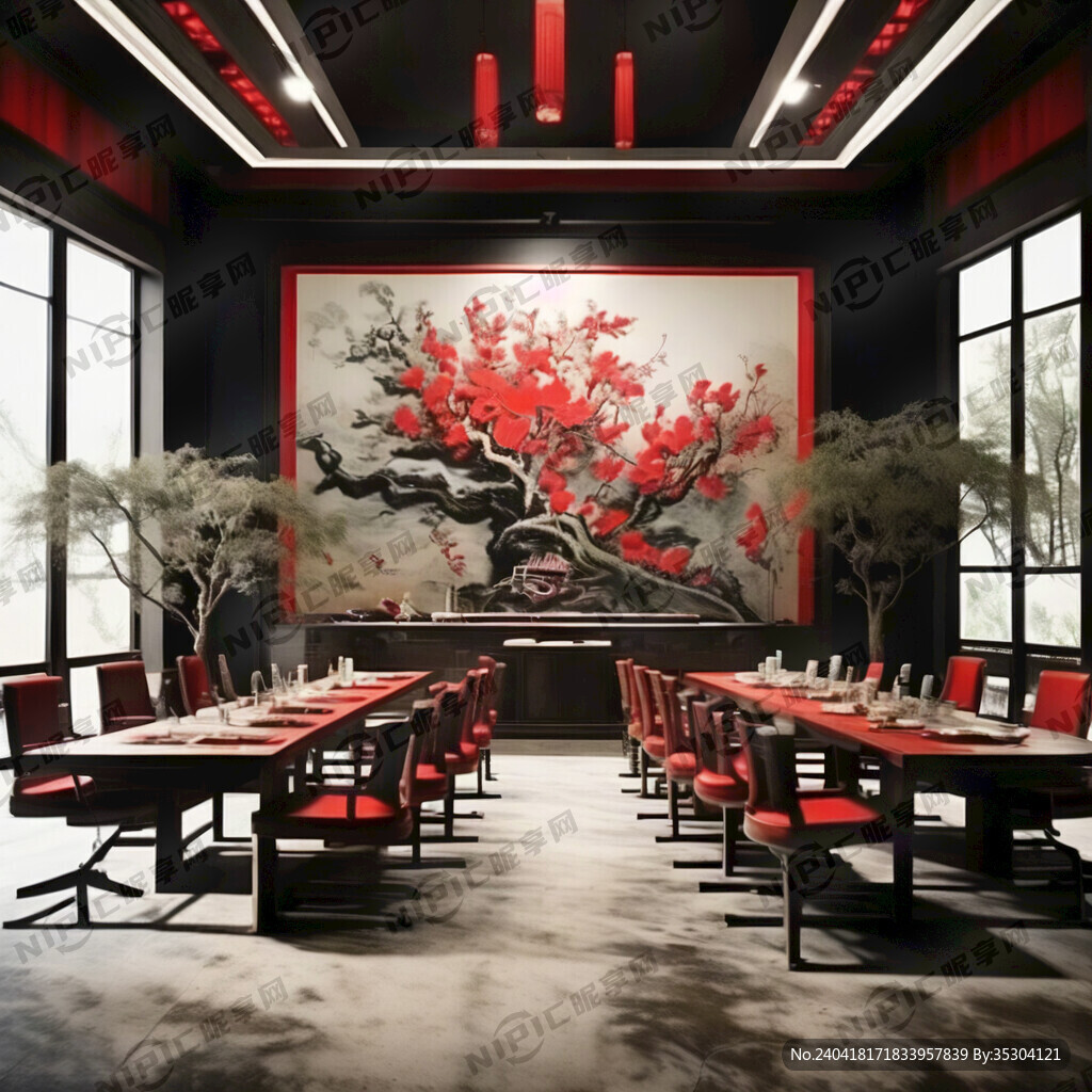 会议  中国风  红色调