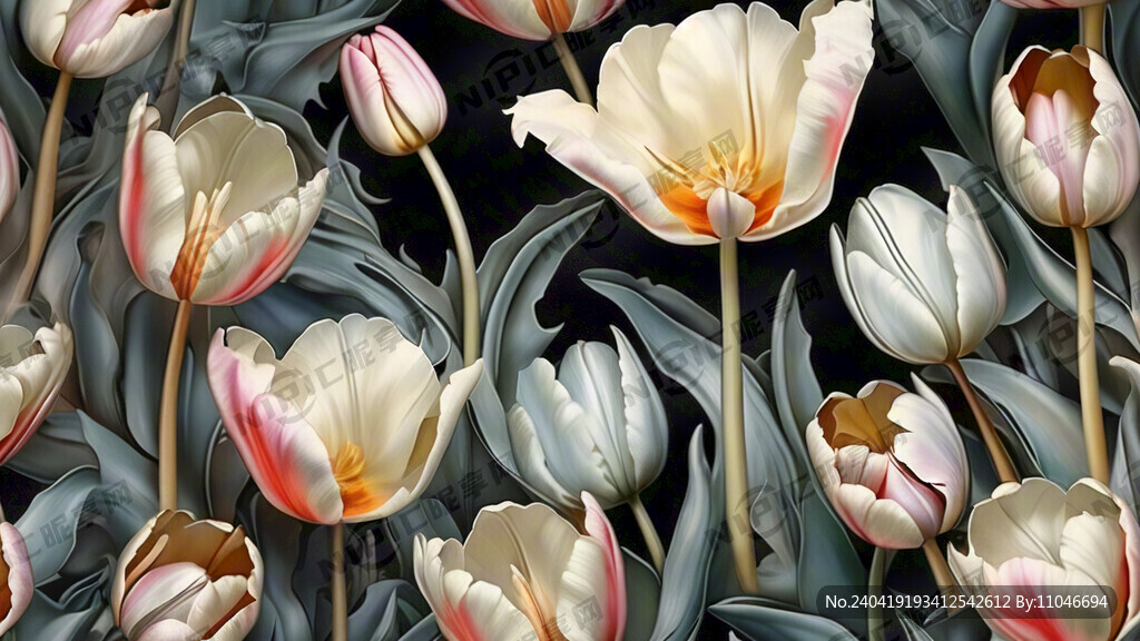 浅色  郁金香  壁纸