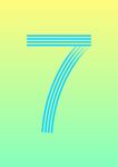 矢量线条数字7