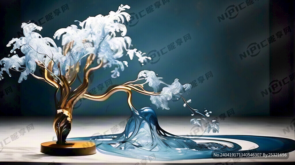河流 抽象 蓝色 艺术 时尚