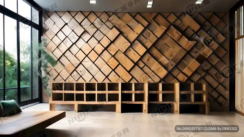 木质格栅吸音墙