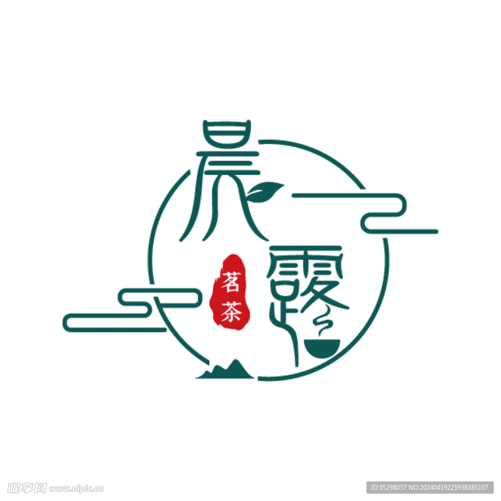 古风茶叶茶行茶馆logo