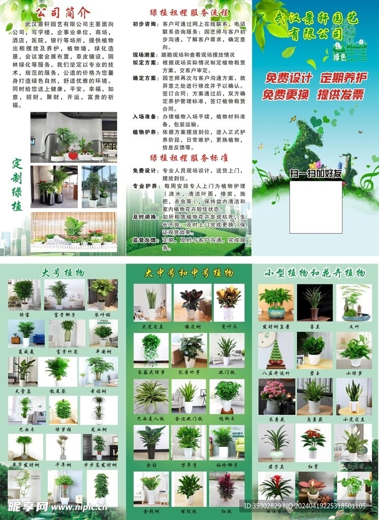 绿植三折页