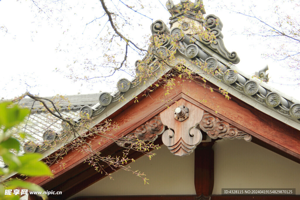 古建屋脊特写