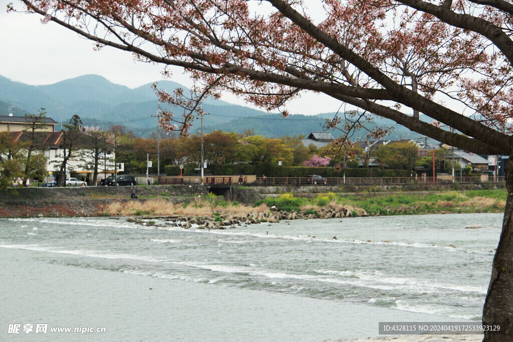 岚山下桂河风景