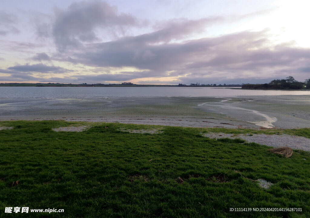 奥克兰海边黄昏风景