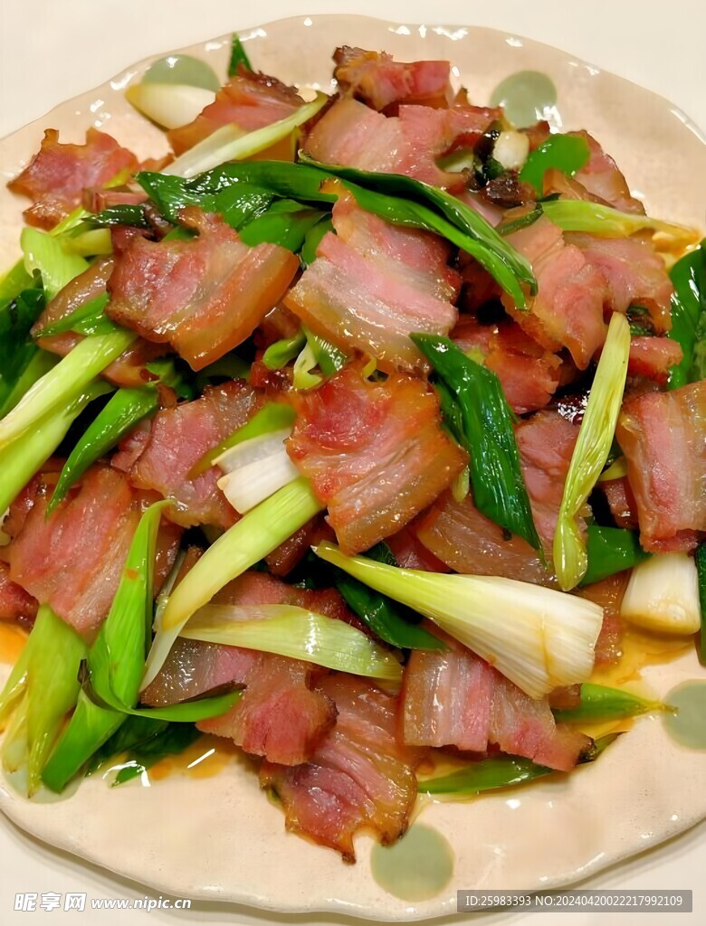 大葱炒腊肉