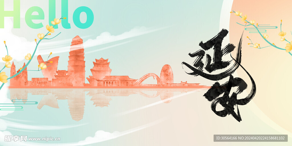 延安城市旅游宣传海报