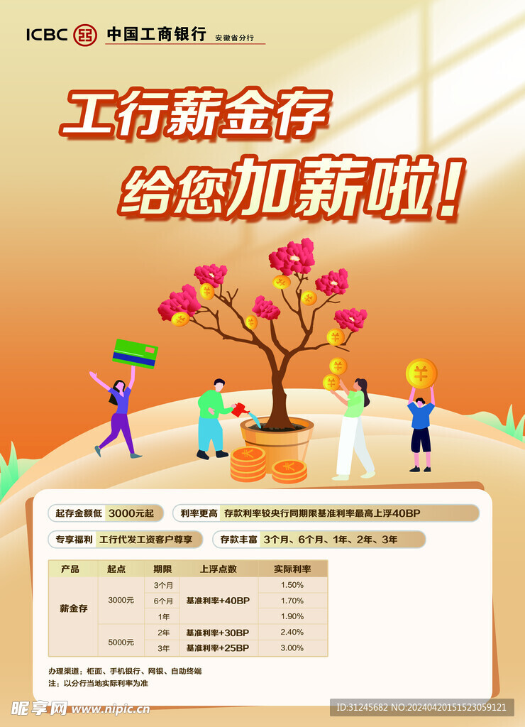 工商银行  薪金存