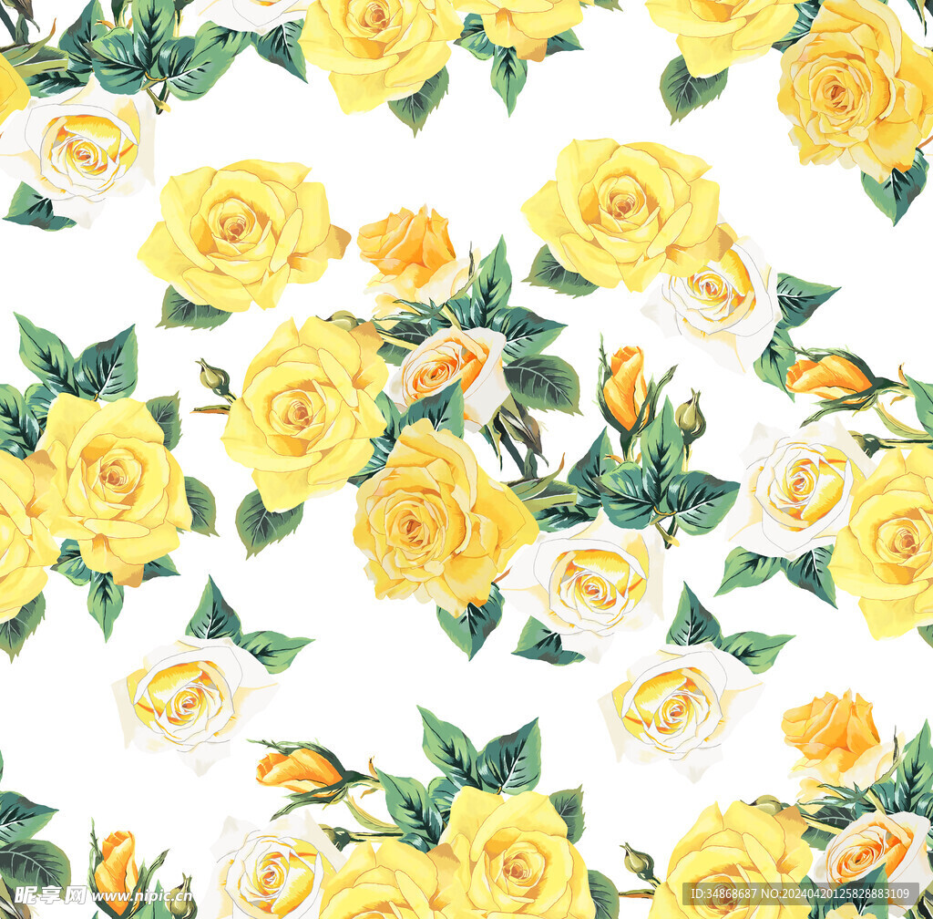 黄色花朵牡丹玫瑰