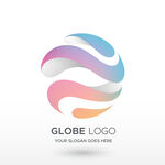 地球全球创意图形标志设计