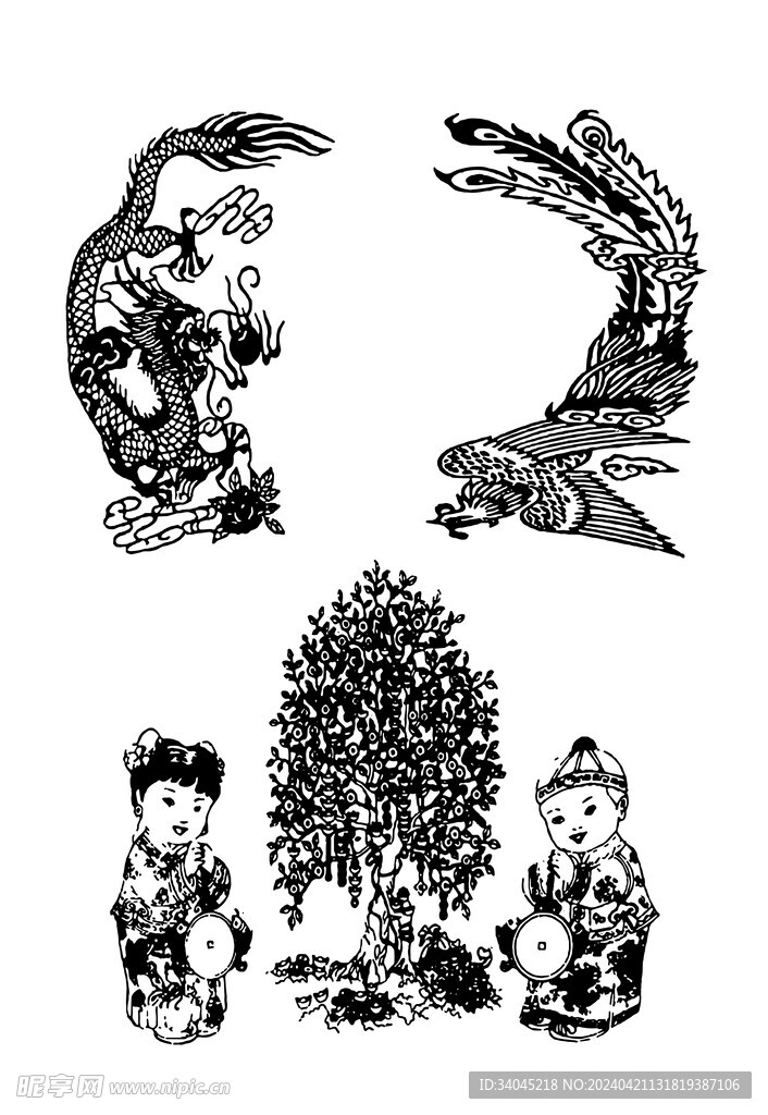 铜钱树娃娃
