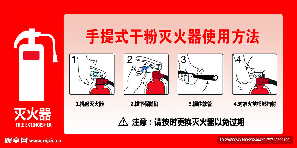灭火器使用方法
