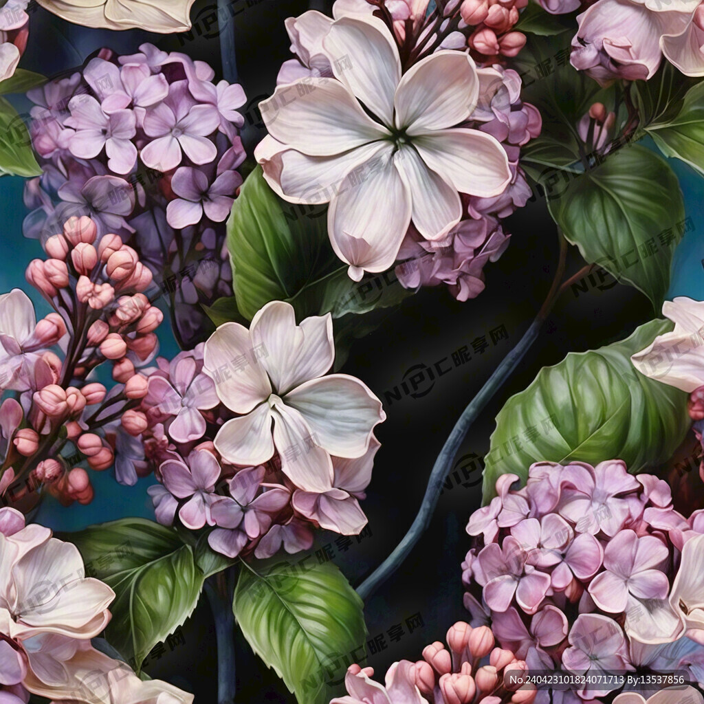 五瓣丁香花底纹