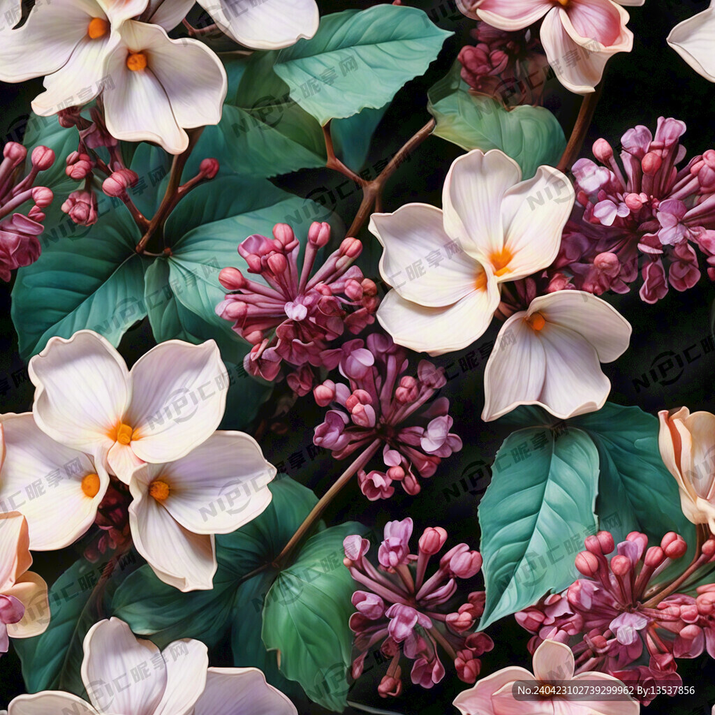 五瓣丁香花底纹