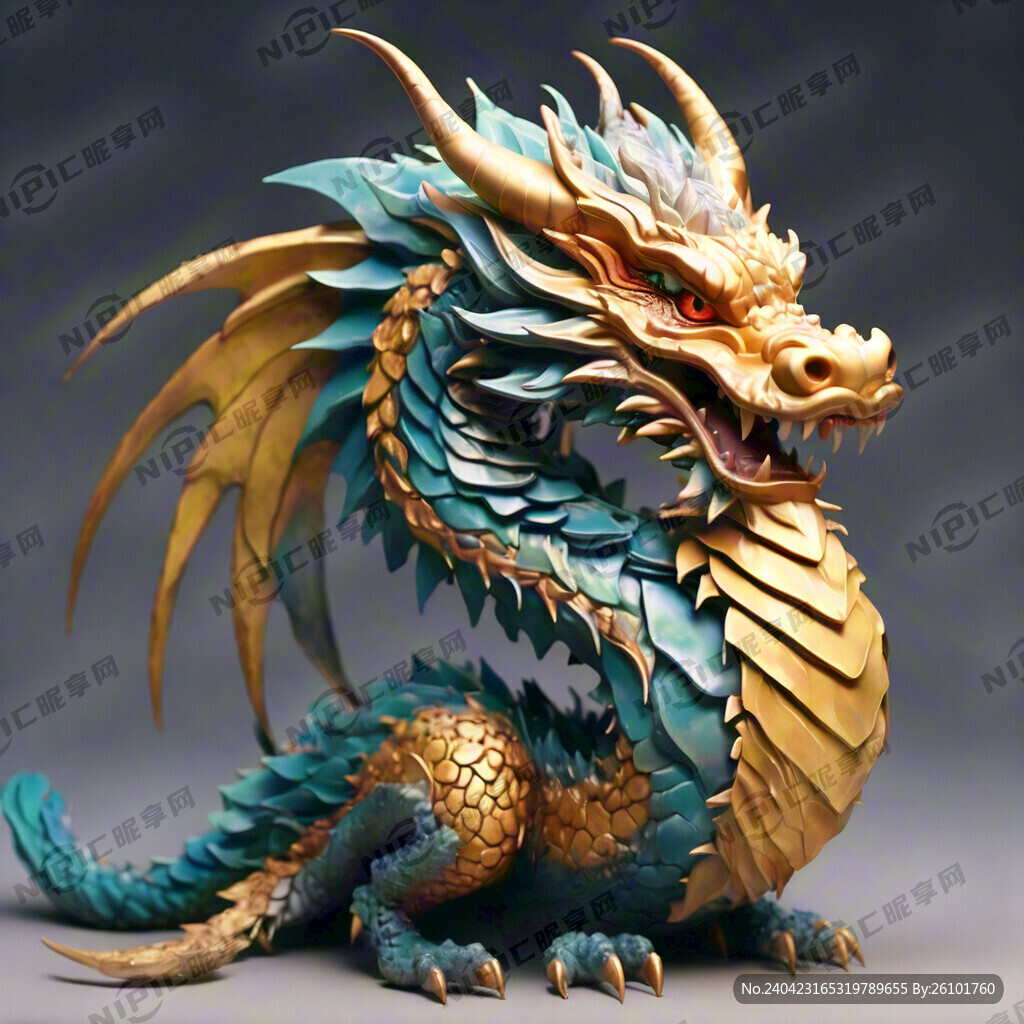 龙 立体 龙鳞 龙头 龙身